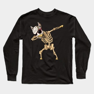 Dabbing llama Skeleton Long Sleeve T-Shirt